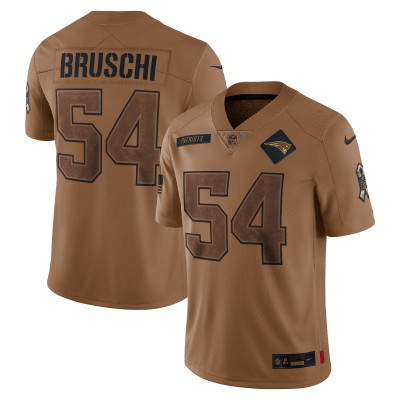 Джерси Tedy Bruschi New England Patriots Nike 2023 Salute To Service Retired Player Limited - Brown