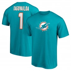 Футболка Tua Tagovailoa Miami Dolphins Icon Player Name & Number - Aqua