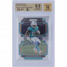 Jaylen Waddle Miami Dolphins Autographed 2021 Panini Prizm #338 Beckett Fanatics Witnessed Authenticated 9.5/10 Rookie Card - 9.5/9.5/9.5/9 Subgrades