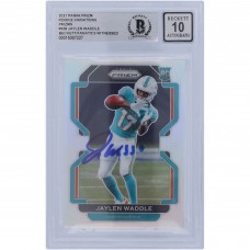 Jaylen Waddle Miami Dolphins Autographed 2021 Panini Prizm Silver #V-338 Beckett Fanatics Witnessed Authenticated 10 Rookie Card