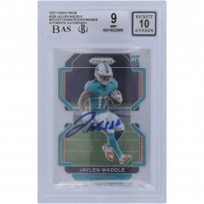 Autographed Miami Dolphins Jaylen Waddle 2021 Panini Prizm #338 Beckett Fanatics Witnessed Authenticated 9/10 Rookie Card - 9.5/9.5/9.5/8.5