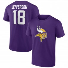 Футболка Justin Jefferson Minnesota Vikings Icon Player Name & Number - Purple
