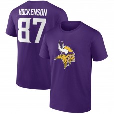 Футболка T.J. Hockenson Minnesota Vikings Icon Player Name & Number - Purple