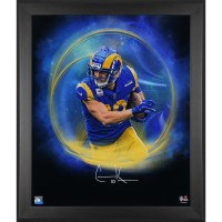 Cooper Kupp Los Angeles Rams Framed Autographed Fanatics Authentic 20 x 24 In Focus Photograph