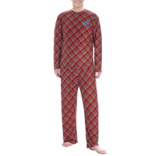 Пижама футболка с длинным рукавом и штаны Detroit Lions Concepts Sport Holly Allover Print Knit - Red
