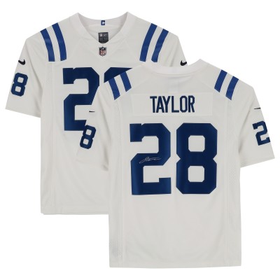 Jonathan Taylor Indianapolis Colts Autographed Fanatics Authentic White Nike Limited Jersey