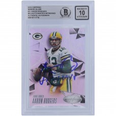 Aaron Rodgers Green Bay Packers Autographed 2015 Panini Certified Mirror Silver #21 #354/499 Beckett Fanatics Witnessed Authenticated 10 Card with SB XLV MVP Inscription