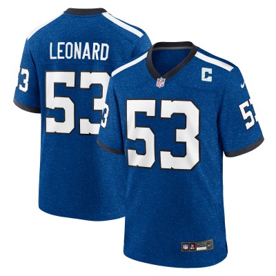 Игровая джерси Shaquille Leonard Indianapolis Colts Nike Indiana Nights Alternate Game - Royal