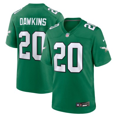 Игровая джерси Brian Dawkins Philadelphia Eagles Nike Alternate Retired Player Game - Kelly Green