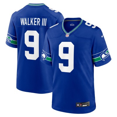 Игровая джерси Kenneth Walker III Seattle Seahawks Nike Throwback - Royal