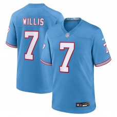 Игровая джерси Malik Willis Tennessee Titans Nike Oilers Throwback Alternate - Light Blue