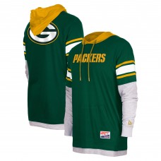 Футболка с длинным рукавом с капюшоном Green Bay Packers New Era Current Day - Green