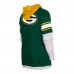 Футболка с длинным рукавом с капюшоном Green Bay Packers New Era Current Day - Green