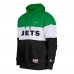 Толстовка New York Jets New Era Throwback Colorblocked - Green/Black