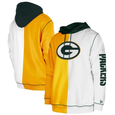 Толстовка Green Bay Packers New Era Gold/White Third Down Split Raglan