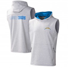 Los Angeles Chargers MSX by Michael Strahan Action Sleeveless Pullover Hoodie - Heather Gray