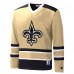 Футболка с длинным рукавом New Orleans Saints Starter Gold Cross-Check V-Neck