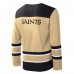 Футболка с длинным рукавом New Orleans Saints Starter Gold Cross-Check V-Neck