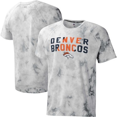 Галстук Футболка Denver Broncos MSX by Michael Strahan Resolution-Dye Raglan - Gray