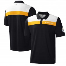 Pittsburgh Steelers MSX by Michael Strahan Black Warrior Color Blocked Polo