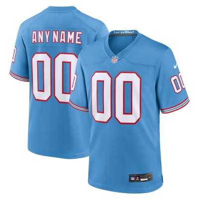 Именная игровая джерси Tennessee Titans Nike Oilers Throwback - Light Blue