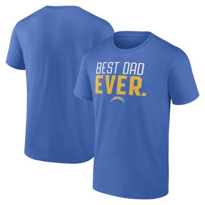 Los Angeles Chargers Powder Blue Best Dad Ever Team T-Shirt