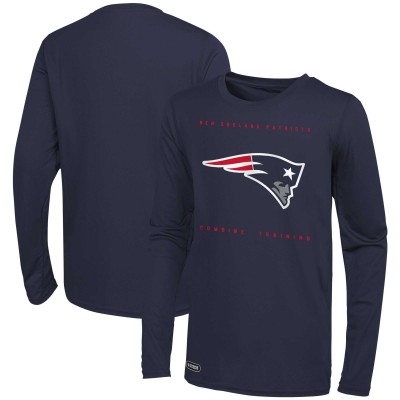 Футболка с длинным рукавом New England Patriots Side Drill - Navy