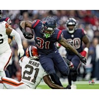 Dameon Pierce Houston Texans Unsigned Fanatics Authentic Breaking a Tackle Photograph