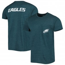 Футболка Philadelphia Eagles Majestic Threads Tri-Blend Pocket - Midnight Green