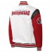 Куртка Tampa Bay Buccaneers Starter Throwback Warm Up Pitch Satin Full-Snap Varsity - White