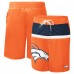 Denver Broncos G-III Sports by Carl Banks Orange Sea Wind Swim Trunks