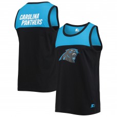 Carolina Panthers Starter Logo Touchdown Fashion Tank Top - Black/Blue