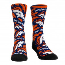 Denver Broncos Rock Em Socks Unisex Allover Logo & Paint Crew Socks