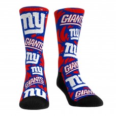 New York Giants Rock Em Socks Unisex Allover Logo & Paint Crew Socks