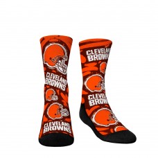 Cleveland Browns Rock Em Socks Youth Allover Logo & Paint Crew Socks