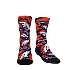 Denver Broncos Rock Em Socks Youth Allover Logo & Paint Crew Socks