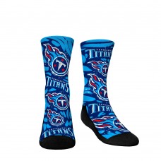 Tennessee Titans Rock Em Socks Youth Allover Logo & Paint Crew Socks