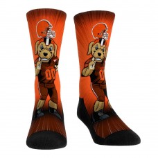 Cleveland Browns Rock Em Socks Mascot Pump Up Crew Socks