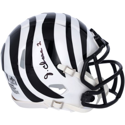 JaMarr Chase Cincinnati Bengals Autographed Fanatics Authentic Riddell 2022 On Field Alternate Speed Mini Helmet