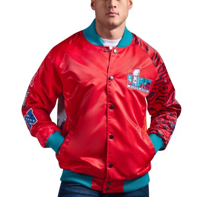 Куртка Super Bowl LVII Starter x MSX by Michael Strahan Varsity Full-Snap - Red
