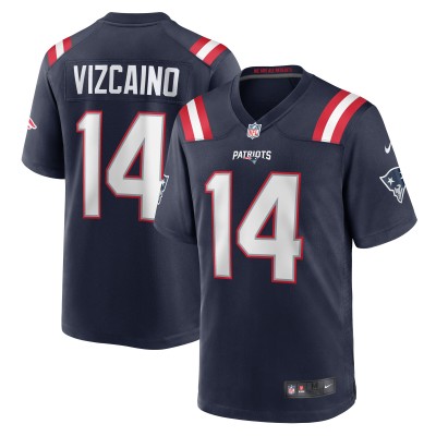 Игровая джерси Tristan Vizcaino New England Patriots Nike Home - Navy