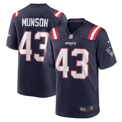 Игровая джерси Calvin Munson New England Patriots Nike Home - Navy