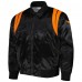 Кофта на молнии Cincinnati Bengals x BlaCkOWned Stripes Don't Come Easy Reversible Satin Bomber - Black/White