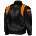 Кофта на молнии Cincinnati Bengals x BlaCkOWned Stripes Don't Come Easy Reversible Satin Bomber - Black/White