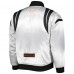 Кофта на молнии Cincinnati Bengals x BlaCkOWned Stripes Don't Come Easy Reversible Satin Bomber - Black/White