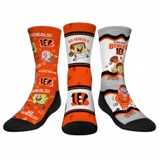 Три пары носков Cincinnati Bengals Rock Em Socks Youth NFL x Nickelodeon Spongebob Squarepants