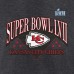 Футболка Kansas City Chiefs Super Bowl LVII Tri-Blend Triangle Strategy - Heather Charcoal