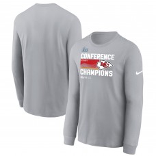 Футболка с длинным рукавом Kansas City Chiefs Nike 2022 AFC Champions Locker Room Trophy Collection - Gray