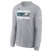 Футболка с длинным рукавом Philadelphia Eagles Nike 2022 NFC Champions Locker Room Trophy Collection - Gray