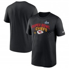 Футболка Kansas City Chiefs Nike Super Bowl LVII Team Logo Lockup - Black